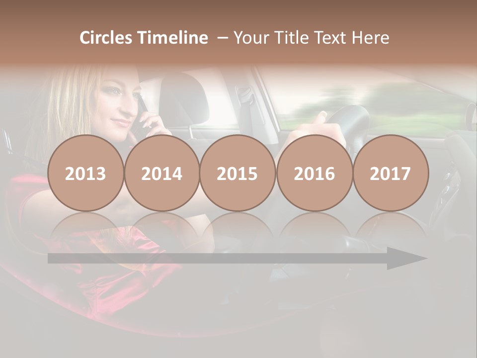 Blond Automobile Commuter PowerPoint Template