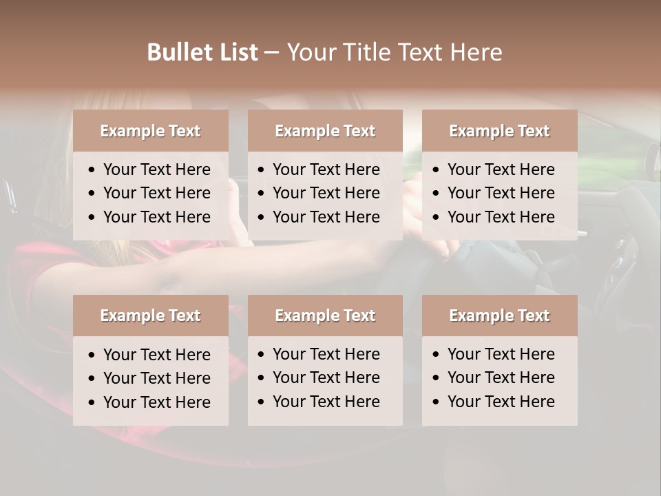 Blond Automobile Commuter PowerPoint Template