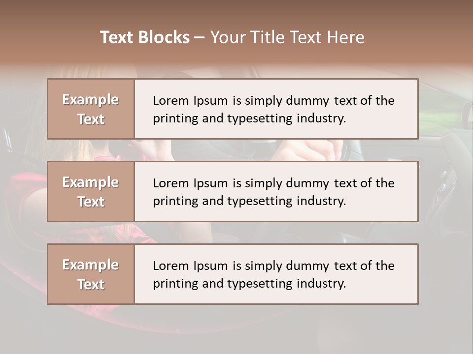 Blond Automobile Commuter PowerPoint Template