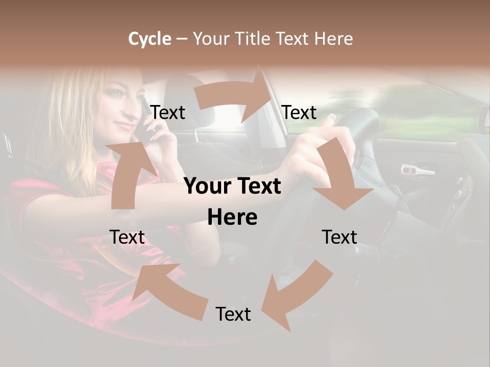 Blond Automobile Commuter PowerPoint Template