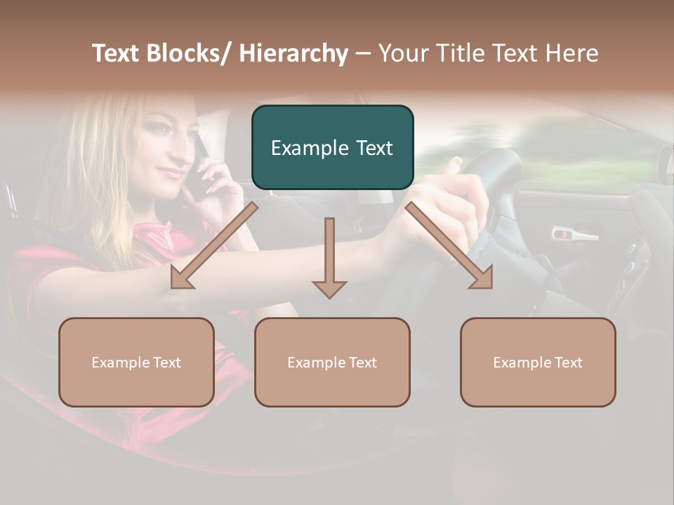 Blond Automobile Commuter PowerPoint Template