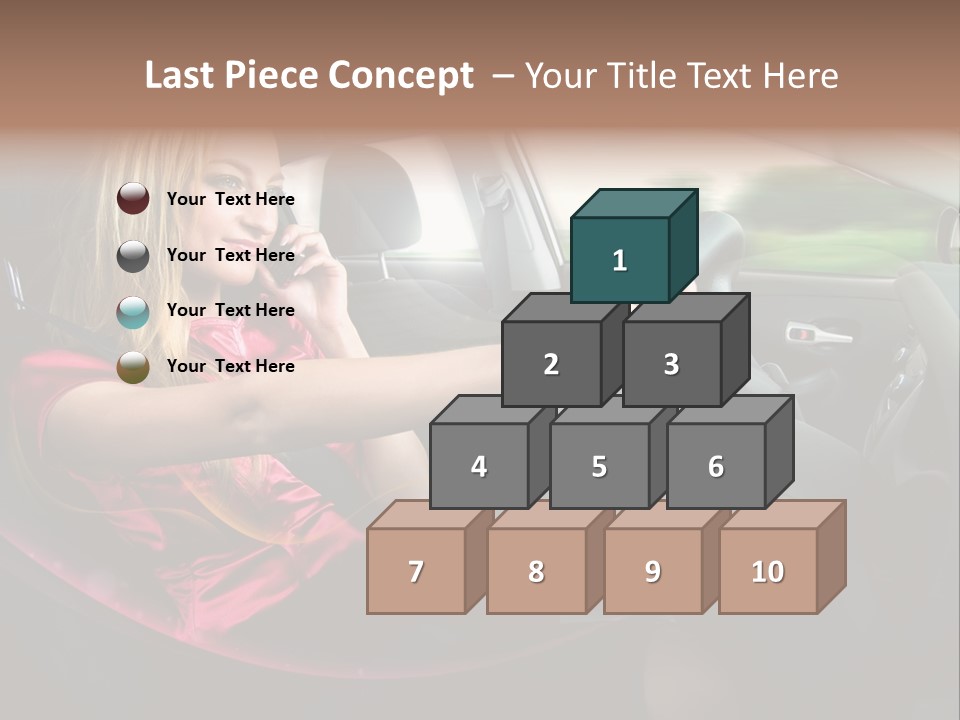 Blond Automobile Commuter PowerPoint Template