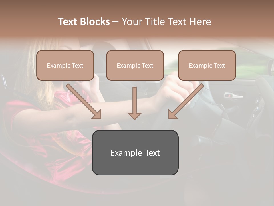 Blond Automobile Commuter PowerPoint Template