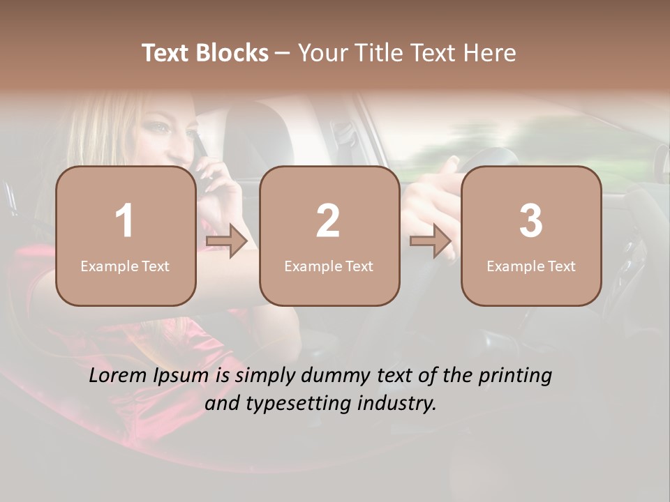 Blond Automobile Commuter PowerPoint Template