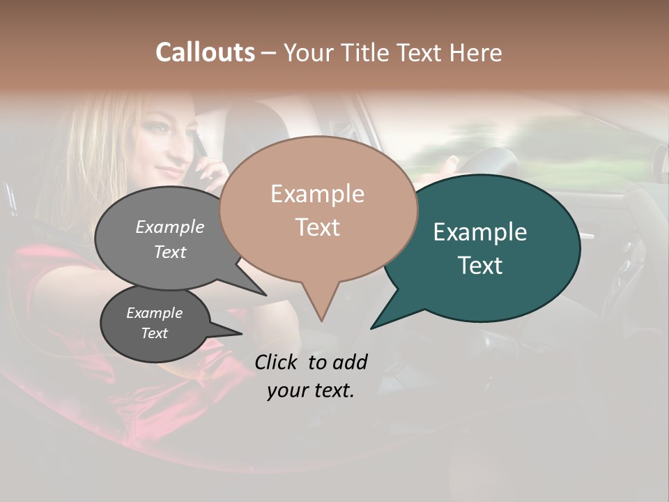 Blond Automobile Commuter PowerPoint Template