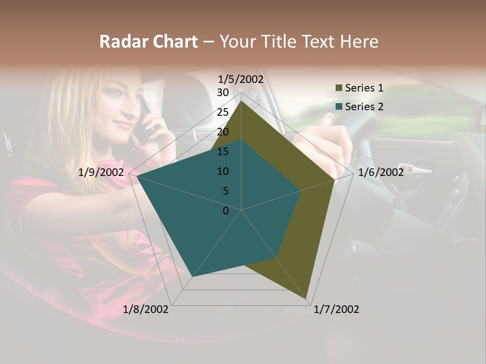 Blond Automobile Commuter PowerPoint Template