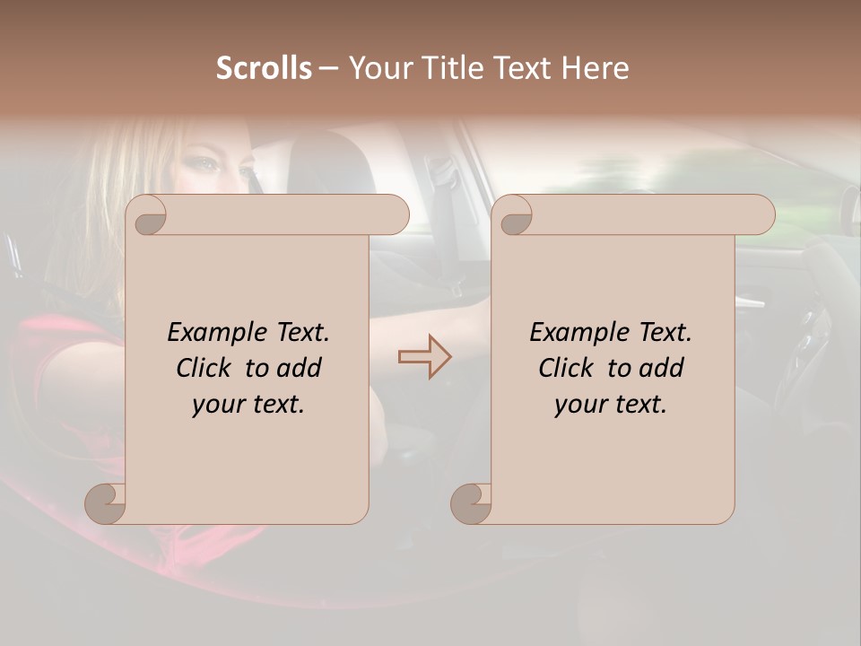 Blond Automobile Commuter PowerPoint Template