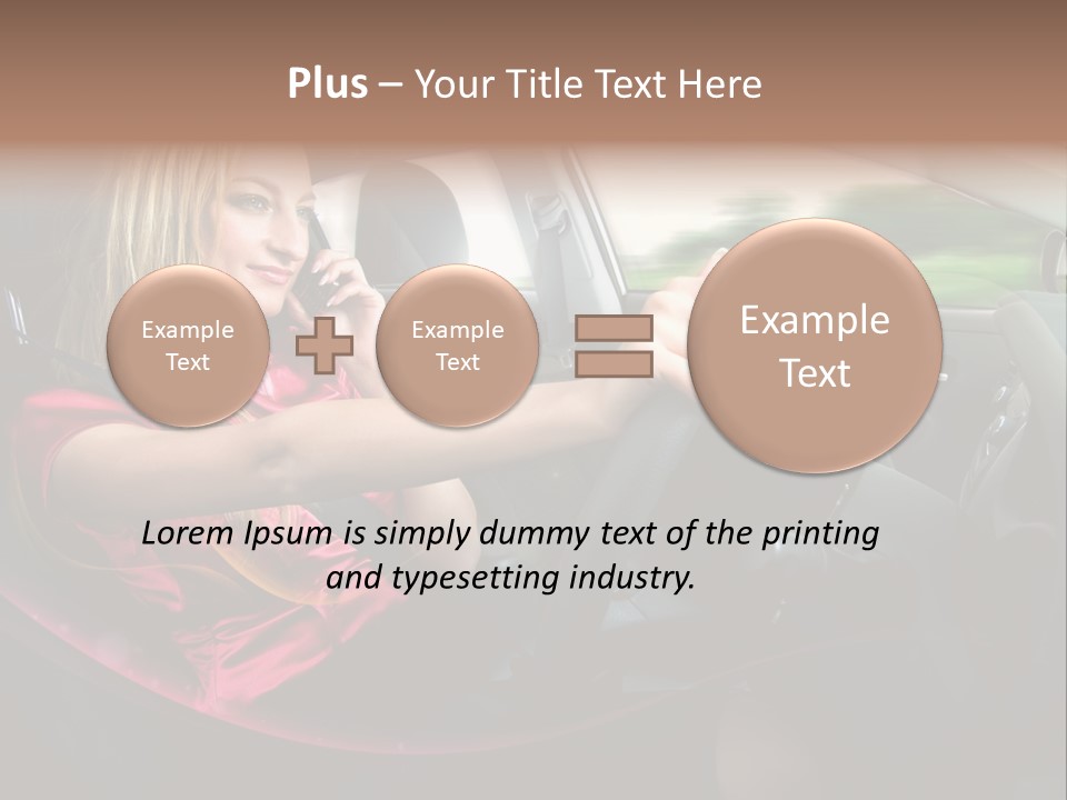 Blond Automobile Commuter PowerPoint Template