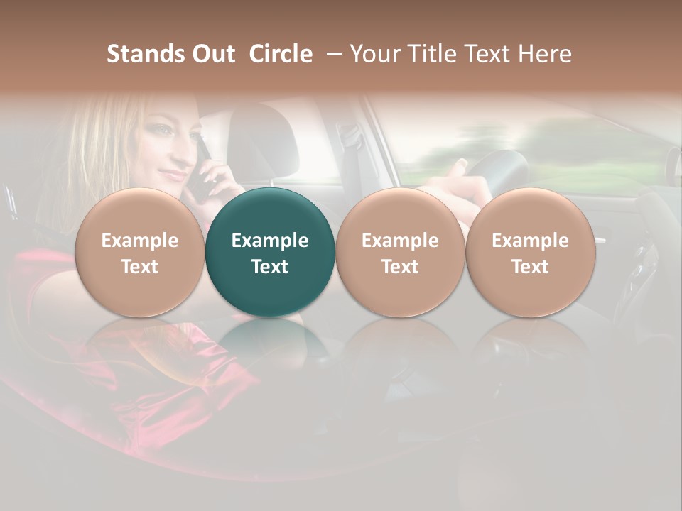 Blond Automobile Commuter PowerPoint Template