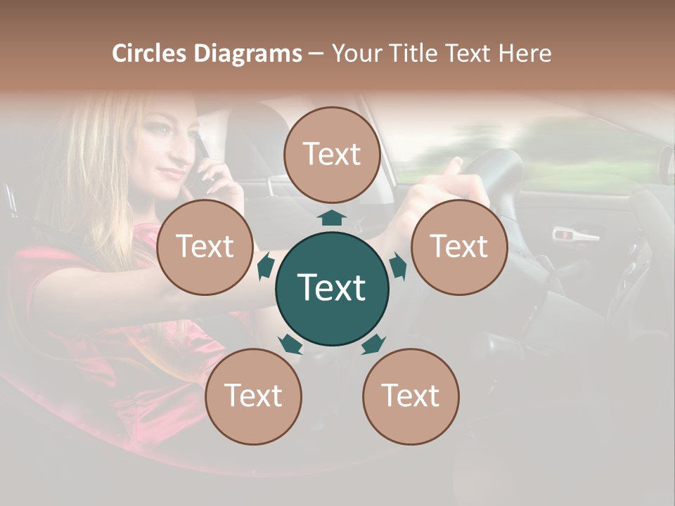 Blond Automobile Commuter PowerPoint Template