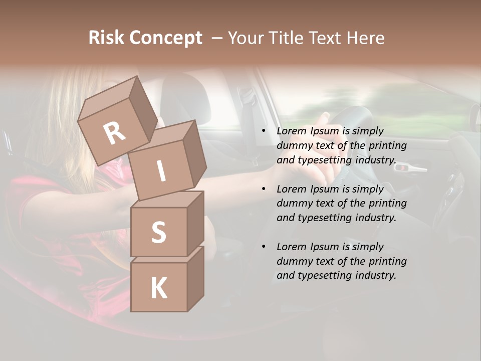 Blond Automobile Commuter PowerPoint Template