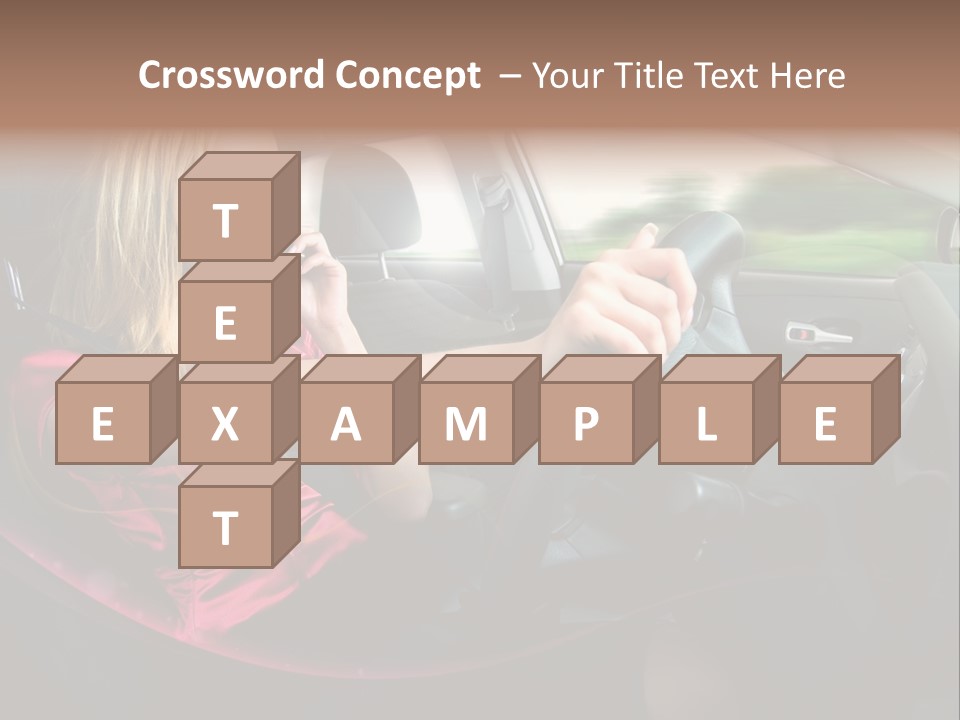 Blond Automobile Commuter PowerPoint Template