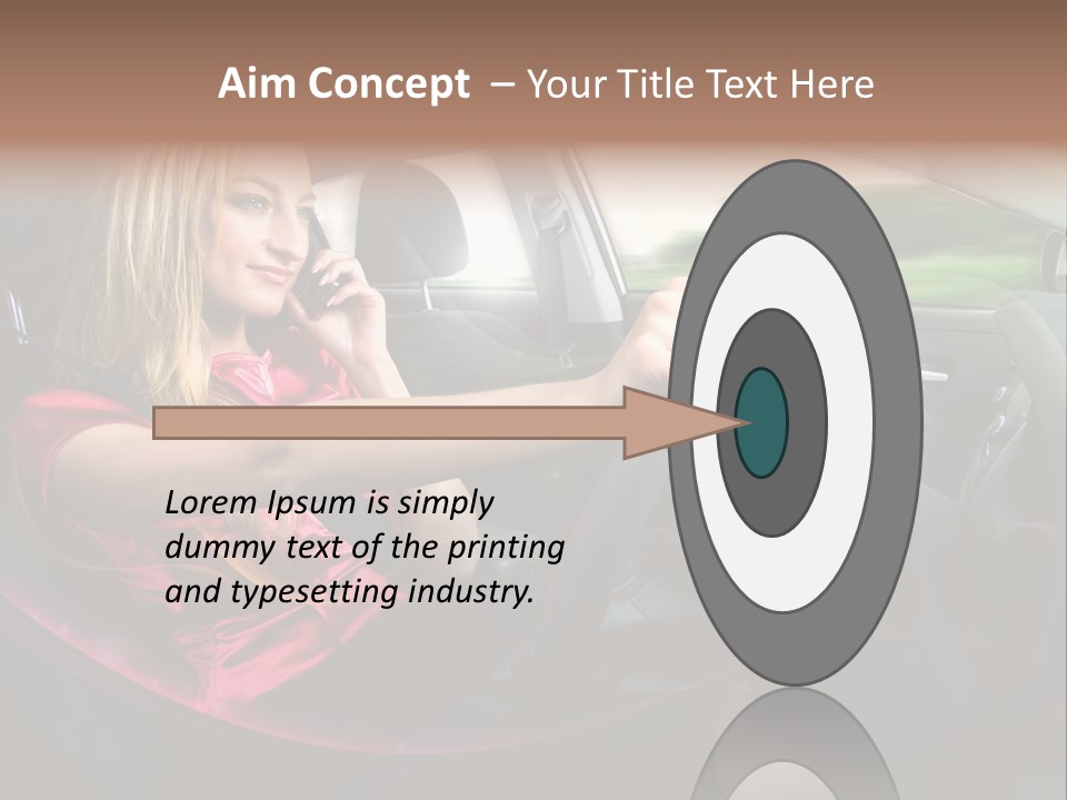 Blond Automobile Commuter PowerPoint Template