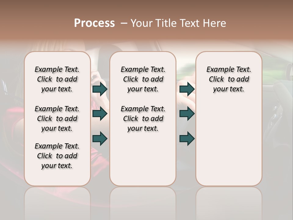 Blond Automobile Commuter PowerPoint Template