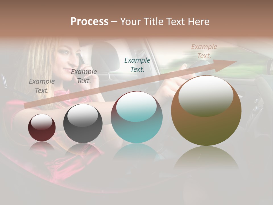 Blond Automobile Commuter PowerPoint Template