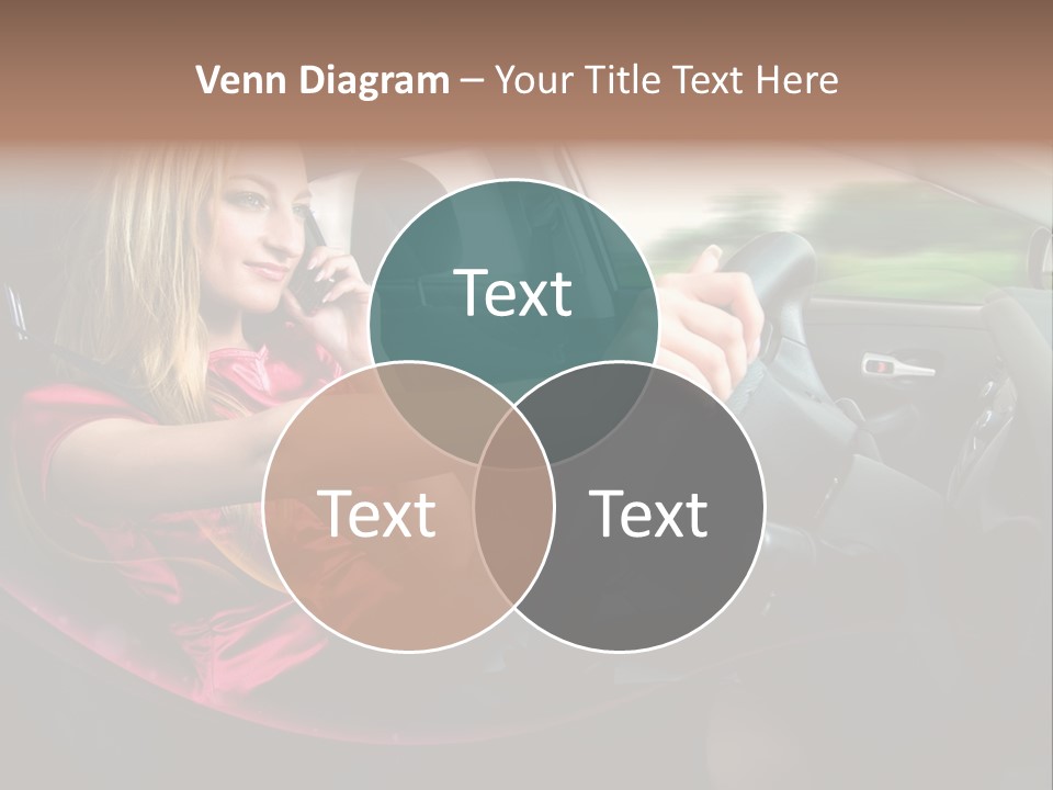 Blond Automobile Commuter PowerPoint Template