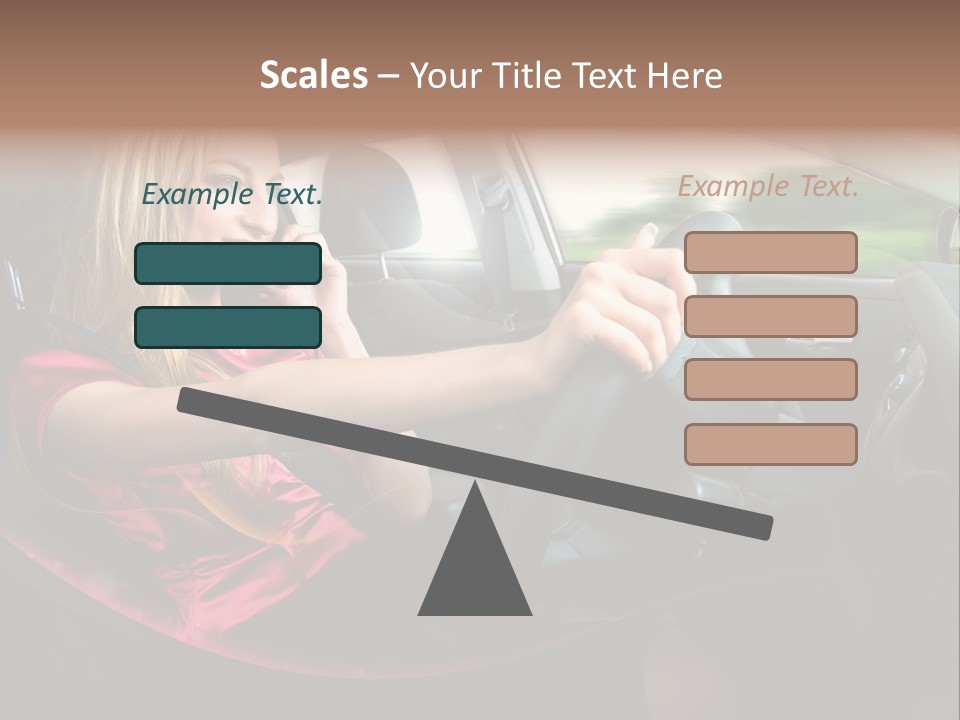Blond Automobile Commuter PowerPoint Template
