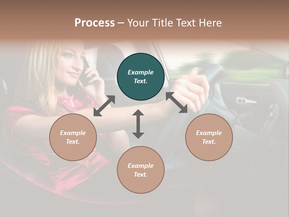 Blond Automobile Commuter PowerPoint Template