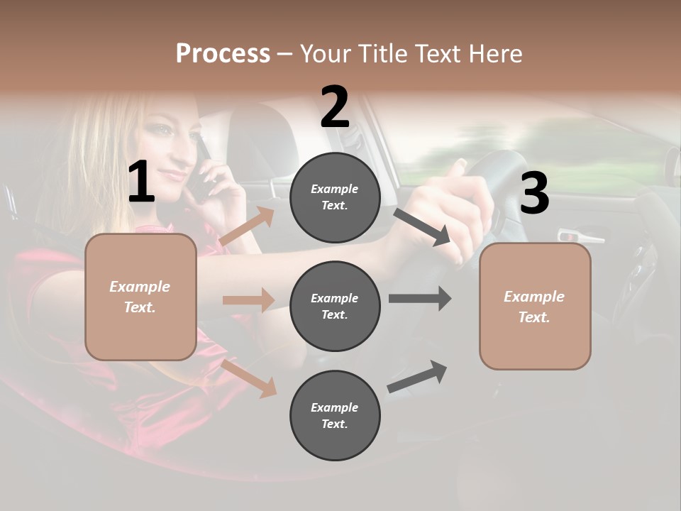 Blond Automobile Commuter PowerPoint Template