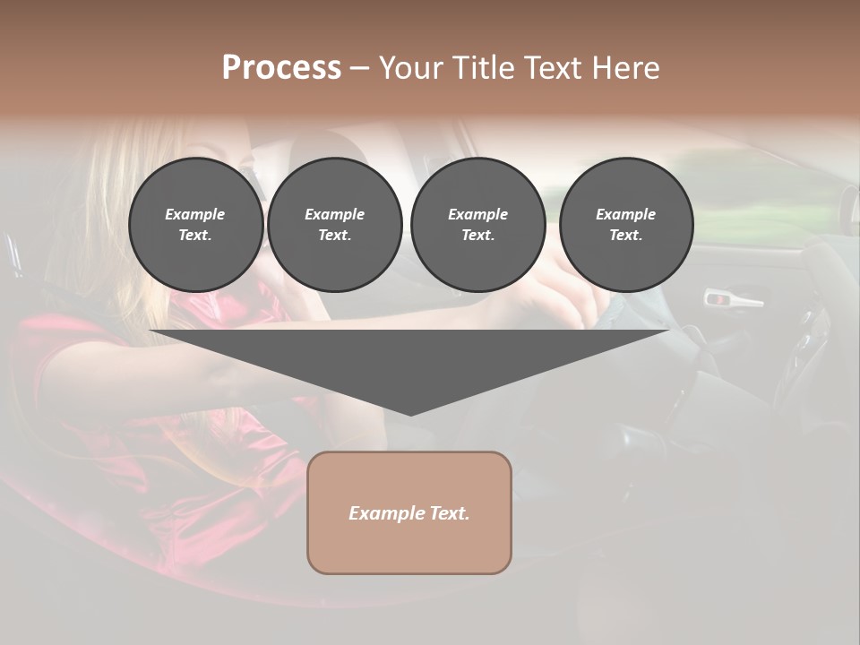 Blond Automobile Commuter PowerPoint Template