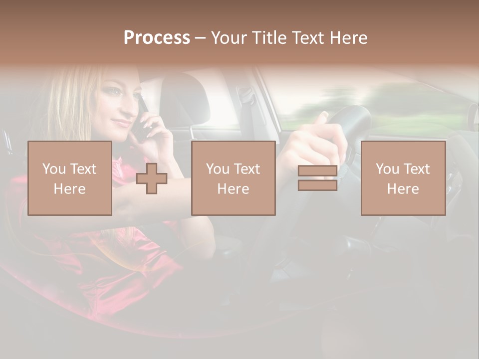 Blond Automobile Commuter PowerPoint Template