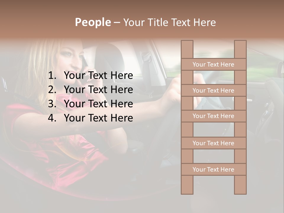 Blond Automobile Commuter PowerPoint Template