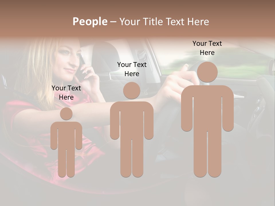 Blond Automobile Commuter PowerPoint Template