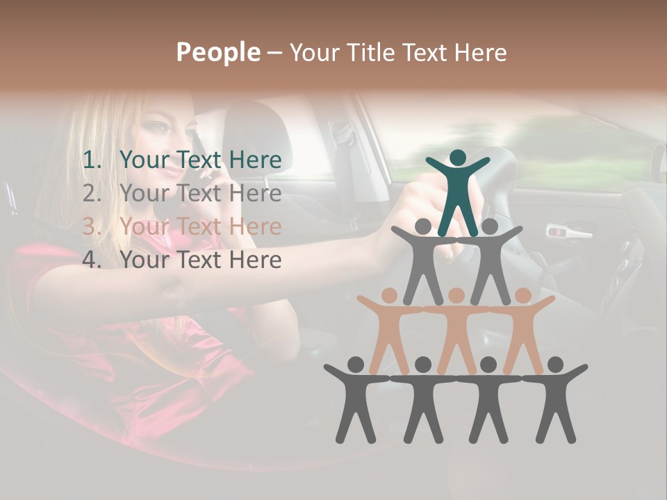 Blond Automobile Commuter PowerPoint Template