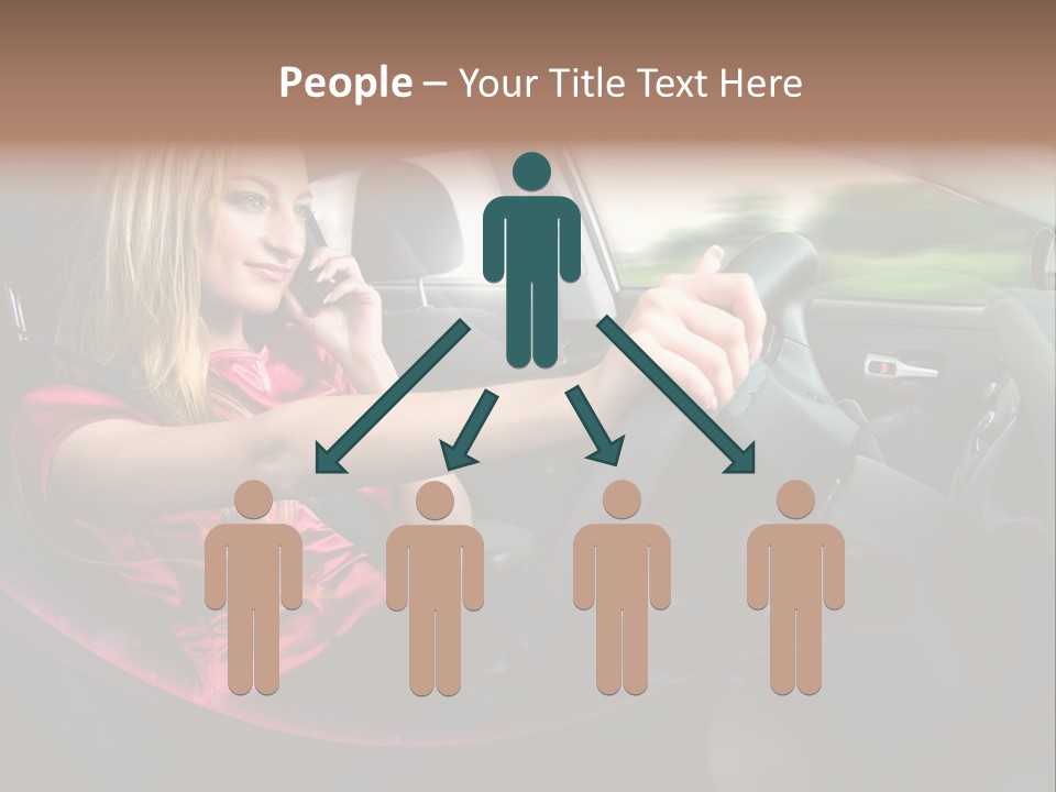Blond Automobile Commuter PowerPoint Template