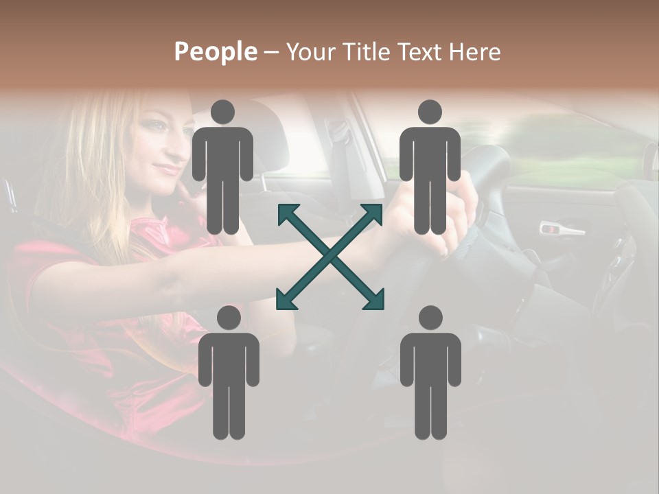 Blond Automobile Commuter PowerPoint Template