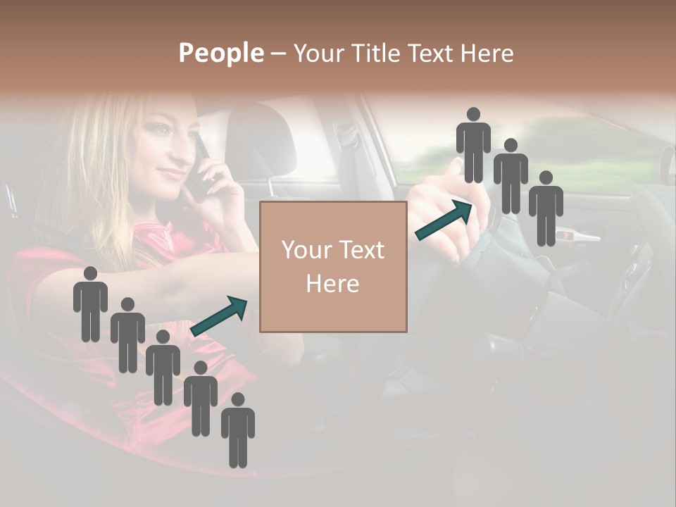Blond Automobile Commuter PowerPoint Template