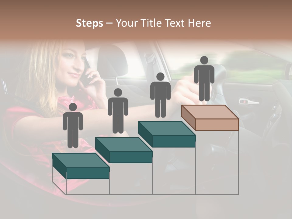 Blond Automobile Commuter PowerPoint Template