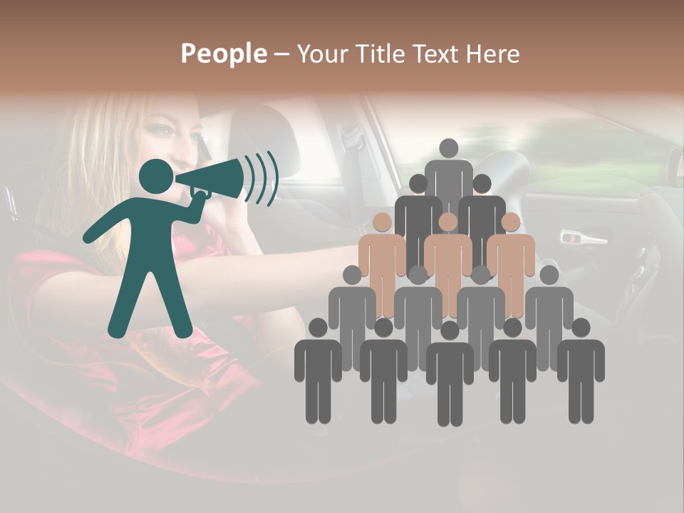Blond Automobile Commuter PowerPoint Template