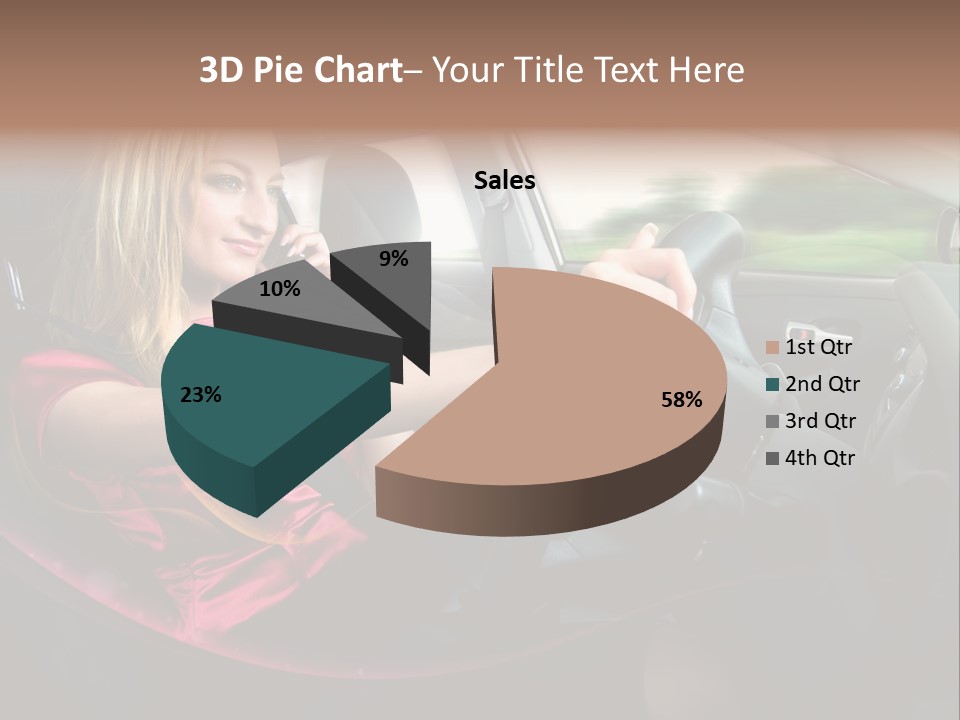 Blond Automobile Commuter PowerPoint Template