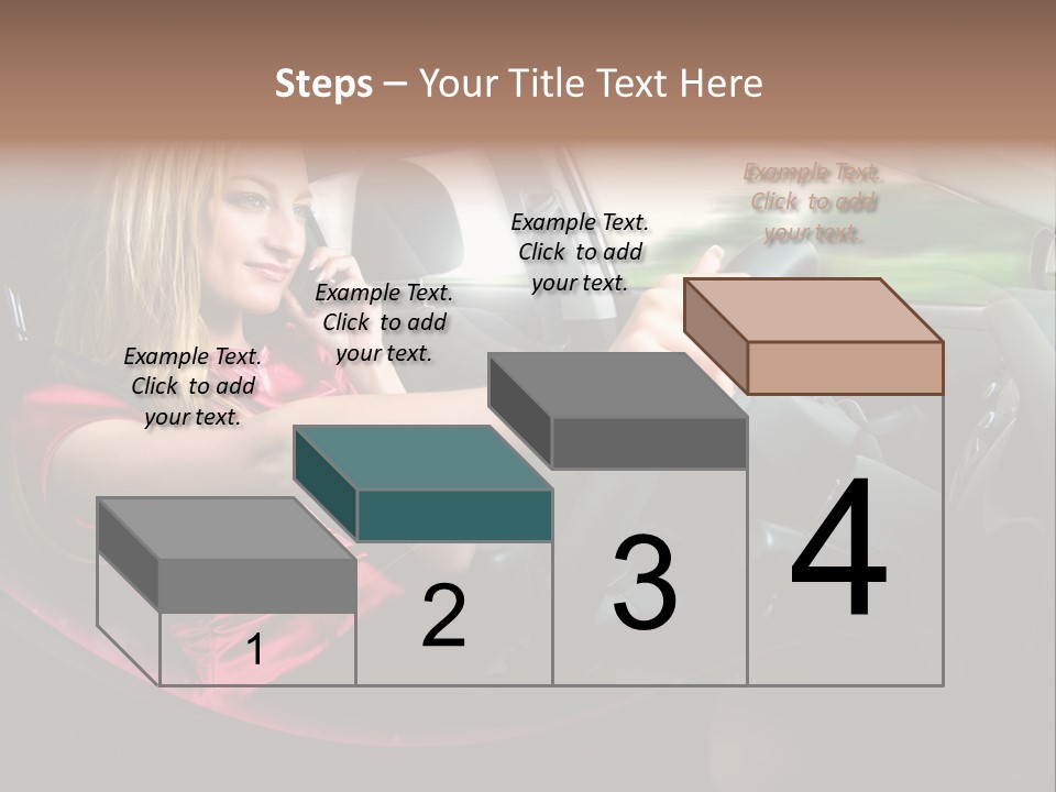 Blond Automobile Commuter PowerPoint Template