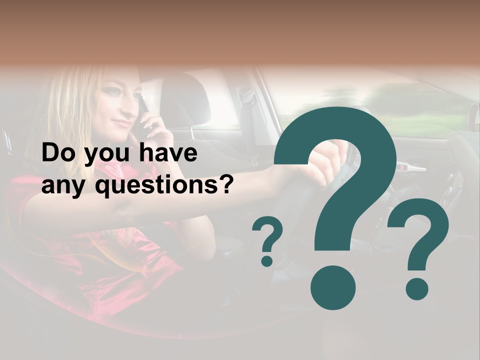 Blond Automobile Commuter PowerPoint Template