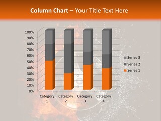 Isolated Yellow Burning PowerPoint Template