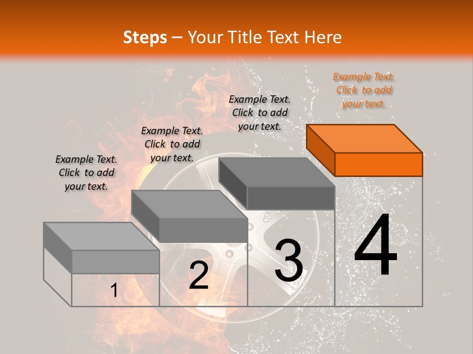 Isolated Yellow Burning PowerPoint Template