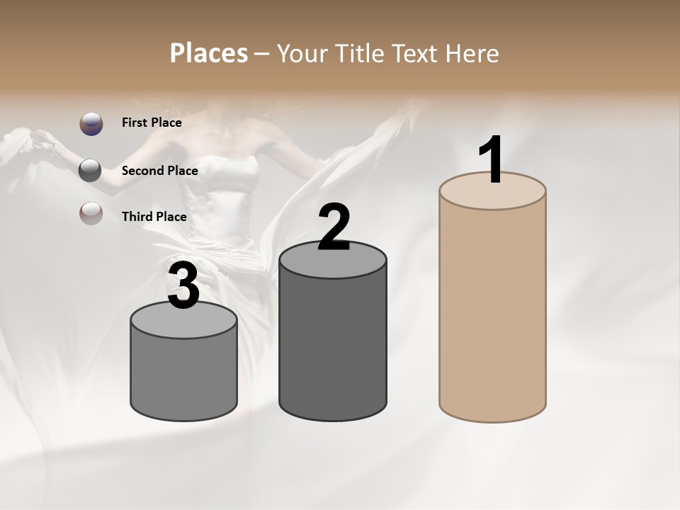 Sitting Windblown Seated PowerPoint Template