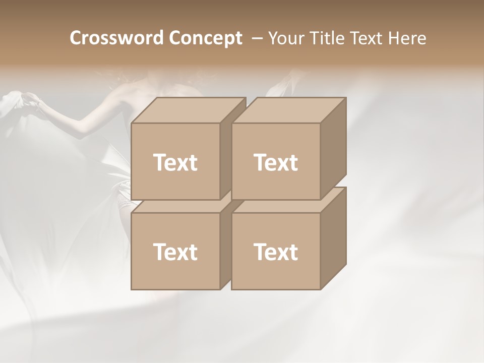 Sitting Windblown Seated PowerPoint Template