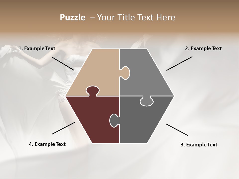 Sitting Windblown Seated PowerPoint Template