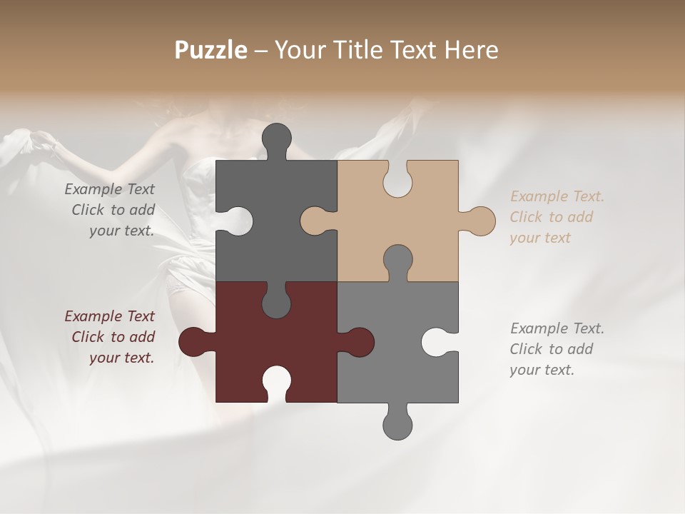 Sitting Windblown Seated PowerPoint Template