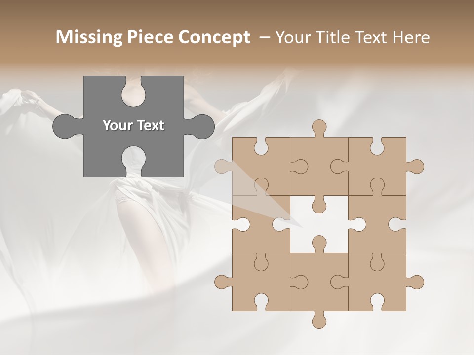 Sitting Windblown Seated PowerPoint Template