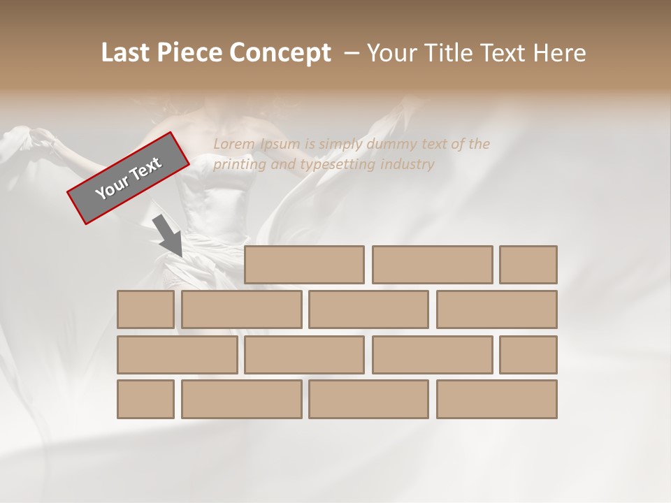 Sitting Windblown Seated PowerPoint Template