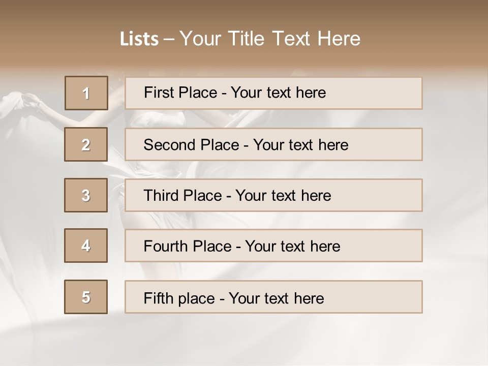Sitting Windblown Seated PowerPoint Template