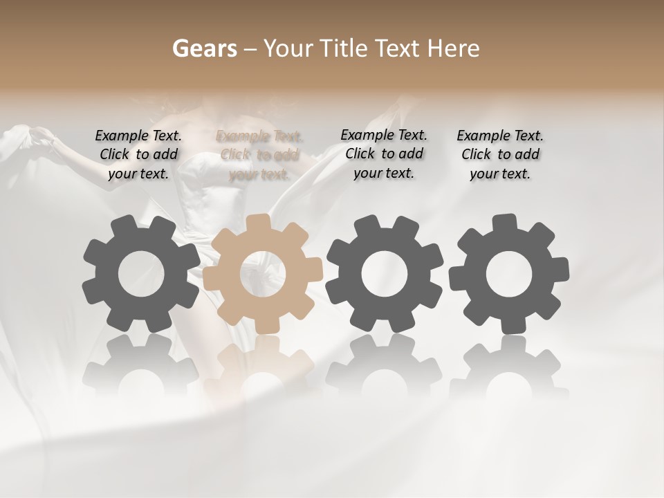 Sitting Windblown Seated PowerPoint Template