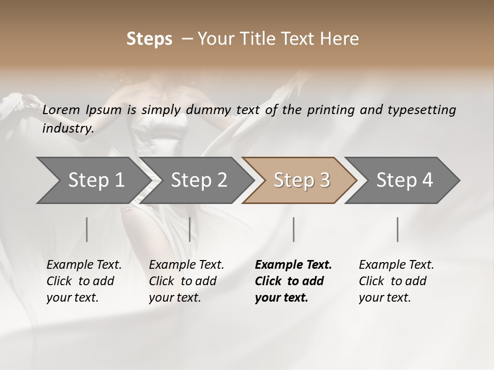 Sitting Windblown Seated PowerPoint Template