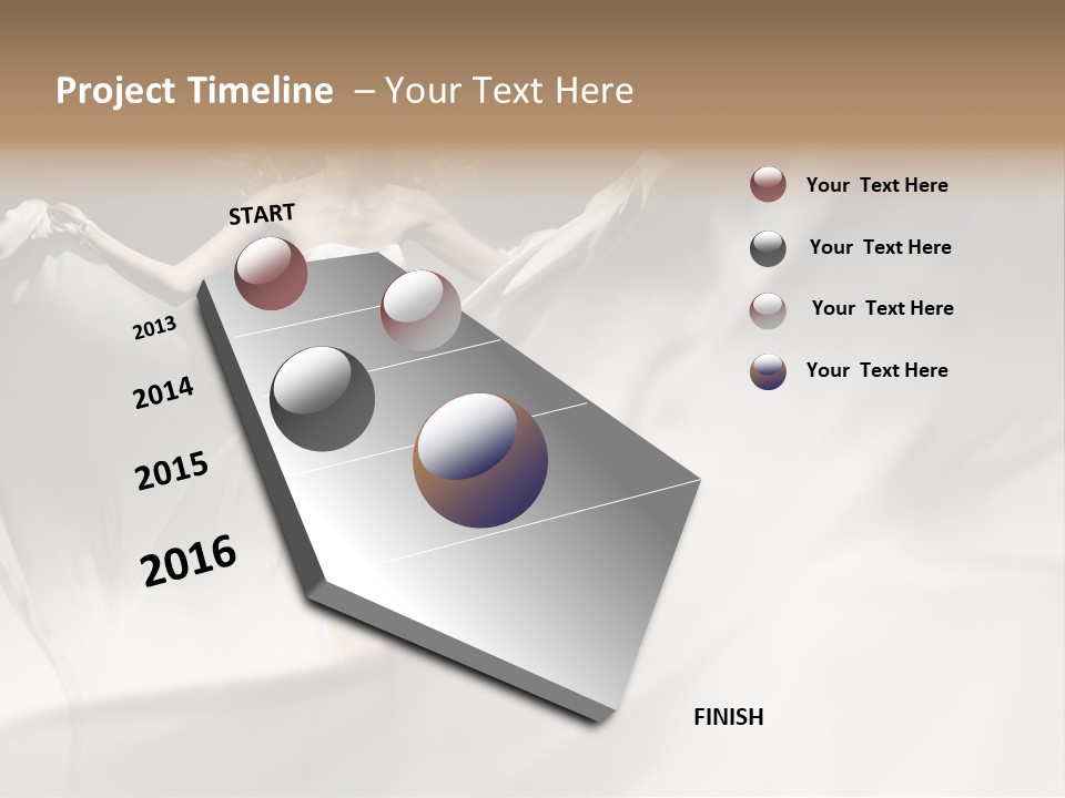 Sitting Windblown Seated PowerPoint Template