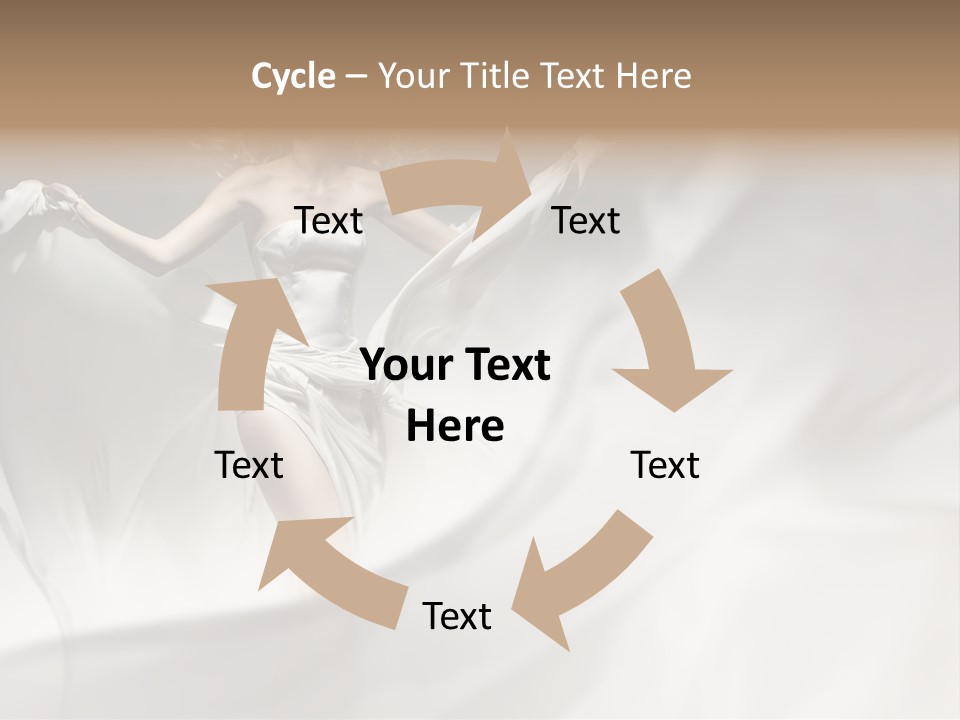 Sitting Windblown Seated PowerPoint Template