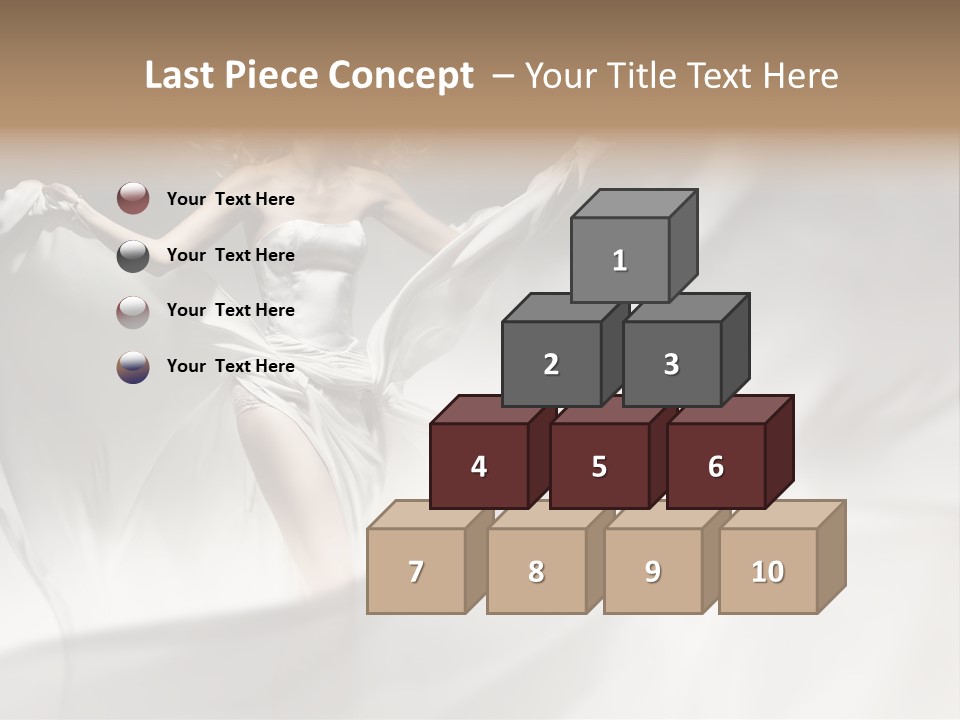 Sitting Windblown Seated PowerPoint Template